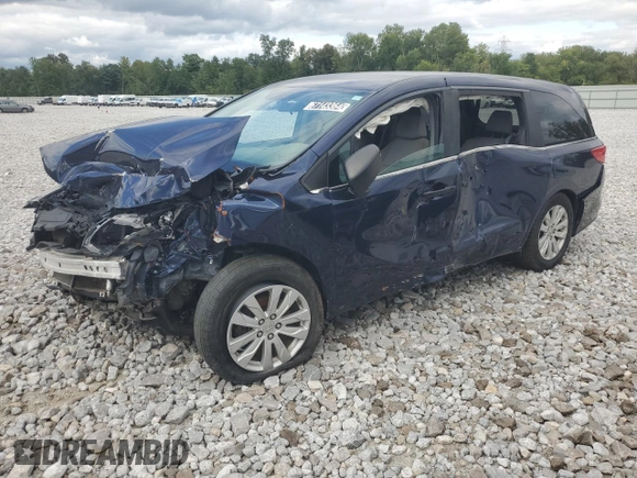 2018 Honda Odyssey LX with VIN 5FNRL6H25JB111217, listed as a Copart auction lot 67143364 with Not Provided miles and Salvage Title. Bid and sale history available at carsss.com. Image 1.