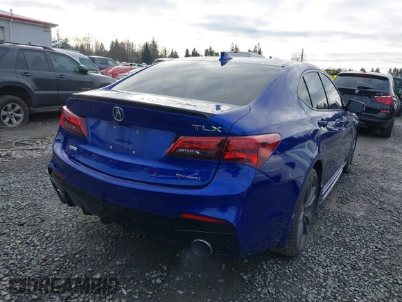 2018 Acura TLX w/A-SPEC Pkg with VIN 19UUB3F66JA004821, listed as a IAAI auction lot 41502028 with 53,317 mi miles. Bid and sale history available at carsss.com. Image 4.