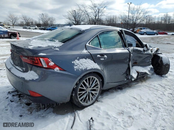 2014 Lexus IS 250 with VIN JTHCF1D22E5007375, listed as a Copart auction lot 45572515 with 16,865 mi miles and Salvage Title. Bid and sale history available at carsss.com. Image 3.
