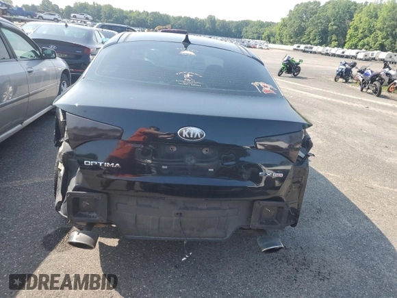 2013 Kia Optima EX with VIN 5XXGN4A72DG120387, listed as a Copart auction lot 59125265 with 150,083 mi miles and Salvage title. Bid and sale history available at DreamBid. Image 6.