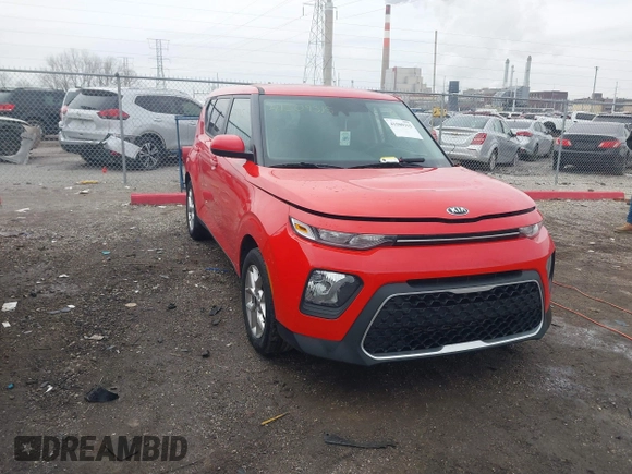 2020 Kia Soul S with VIN KNDJ23AU0L7731797, listed as a IAAI auction lot 41509315 with 110,390 mi miles. Bid and sale history available at carsss.com. Image 1.