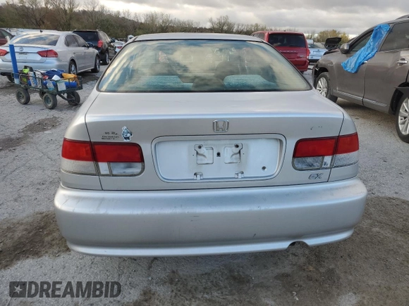 1999 Honda Civic EX with VIN 1HGEJ814XXL037182, listed as a Copart auction lot 78575484 with 204,165 mi miles and Salvage Title. Bid and sale history available at carsss.com. Image 6.