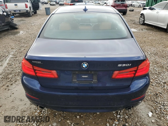 2019 BMW 5 Series 530i with VIN WBAJA5C52KWW14762, listed as a Copart auction lot 86589314 with 36,035 mi miles and Salvage Title. Bid and sale history available at carsss.com. Image 6.