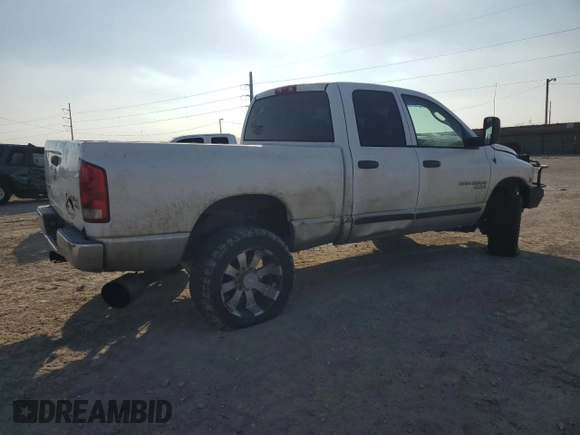 2005 Dodge 2500 SLT z VIN 3D7KS28C65G848499, wystawiony jako Copart lot #44324185 z przebiegiem 246 790 mil mil oraz Czysty tytuł • Clean title. Historia ofert i sprzedaży dostępna na DreamBid. Obrazek 3.