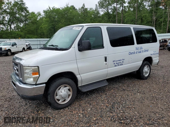 2009 Ford Econoline Passenger XL with VIN 1FBNE31L49DA74498, listed as a Copart auction lot 56381945 with 95,695 mi miles and Salvage title. Bid and sale history available at DreamBid. Image 1.