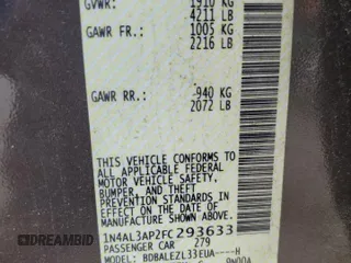 2015 Nissan Altima SL z VIN 1N4AL3AP2FC293633, wystawiony jako Copart lot #57646605 z przebiegiem 162 527 mil mil oraz Szkoda całkowita • Salvage title. Historia ofert i sprzedaży dostępna na DreamBid. Obrazek 12.