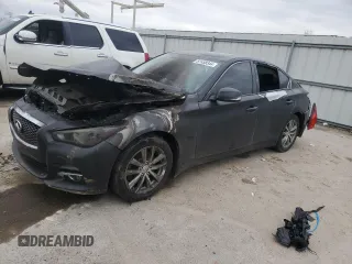 2016 Infiniti Q50 2.0t Premium with VIN JN1CV7ARXGM250582, listed as a Copart auction lot 87458344 with 0 mi miles and Salvage Title. Bid and sale history available at carsss.com. Image 1.
