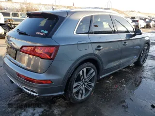 2018 Audi SQ5 Premium Plus with VIN WA1A4AFY1J2150081, listed as a Copart auction lot 42928885 with 54,757 mi miles and Salvage Title. Bid and sale history available at DreamBid. Image 3.