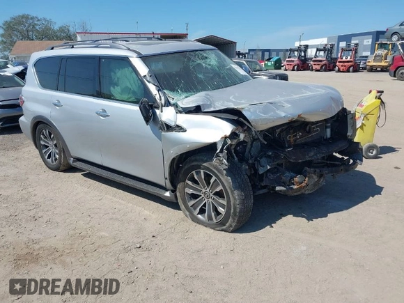 2018 Nissan Armada SV with VIN JN8AY2ND7J9058404, listed as a IAAI auction lot 41691913 with 118,704 mi miles. Bid and sale history available at carsss.com. Image 1.