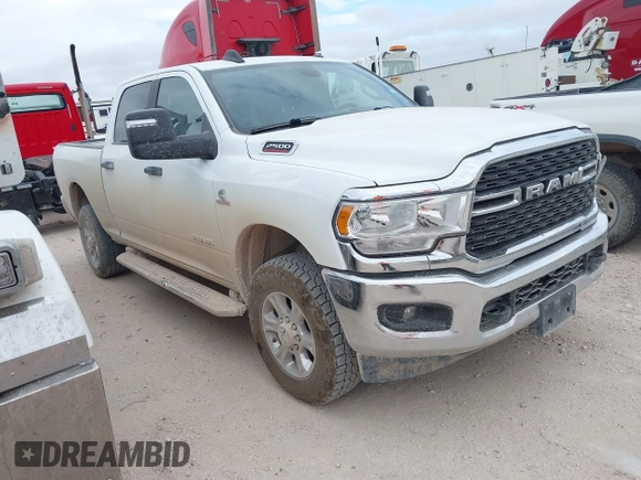 2024 Ram 2500 Big Horn with VIN 3C6UR5DL7RG311210, listed as a IAAI auction lot 42553450 with 43,726 mi miles and . Bid and sale history available at DreamBid. Image 1.