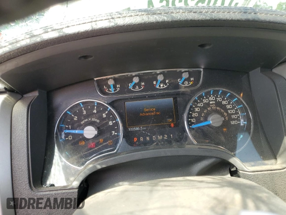 2014 Ford F-150 XL with VIN 1FTFW1ET7EFB81393, listed as a Copart auction lot 57052264 with 100,586 mi miles and Salvage title. Bid and sale history available at DreamBid. Image 9.