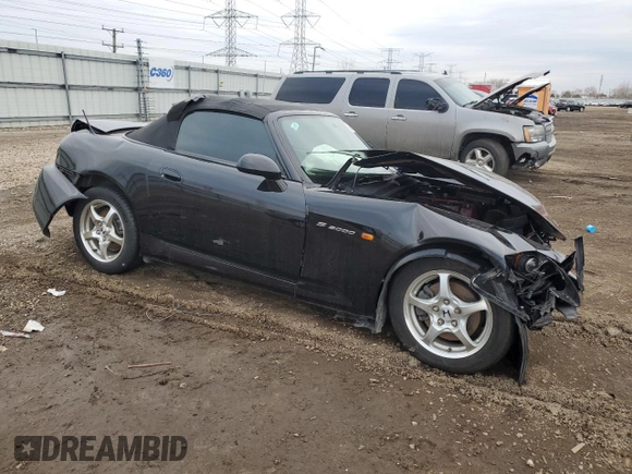 2004 Honda S2000 with VIN JHMAP21454T005355, listed as a Copart auction lot 47326085 with Not Provided miles and Salvage Title. Bid and sale history available at DreamBid. Image 4.