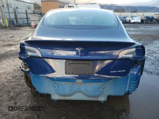 2022 Tesla Model 3 Long Range with VIN 5YJ3E1EB0NF147376, listed as a Copart auction lot 87017294 with 23,149 mi miles and Salvage Title. Bid and sale history available at carsss.com. Image 6.