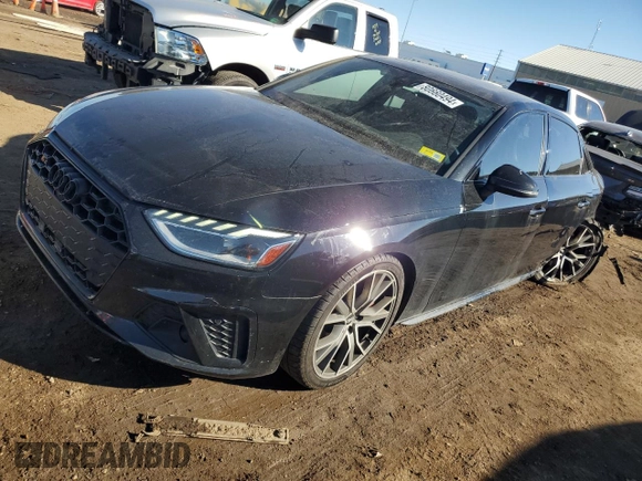 2021 Audi S4 Premium Plus with VIN WAUB4AF40MA049399, listed as a Copart auction lot 80660494 with 33,906 mi miles and Salvage Title. Bid and sale history available at carsss.com. Image 1.
