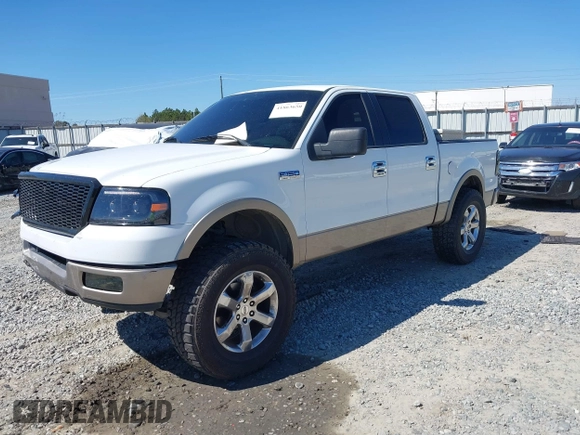 2005 Ford F-150 XLT with VIN 1FTPW12525KF04265, listed as a IAAI auction lot 41863650 with 215,895 mi miles. Bid and sale history available at carsss.com. Image 2.
