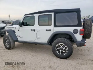 2024 Jeep Wrangler Rubicon with VIN 1C4PJXFG2RW266901, listed as a Copart auction lot 60641445 with 3,908 mi miles and Salvage title. Bid and sale history available at DreamBid. Image 2.