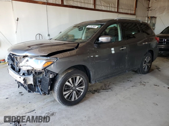 2019 Nissan Pathfinder SV with VIN 5N1DR2MM4KC587882, listed as a Copart auction lot 45762985 with 66,909 mi miles and Salvage Title. Bid and sale history available at carsss.com. Image 1.