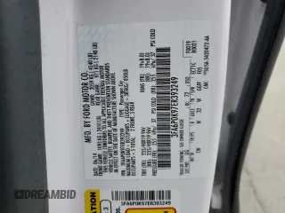 2014 Ford Fusion Titanium with VIN 3FA6P0K97ER393249, listed as a Copart auction lot 53087355 with 148,266 mi miles and Salvage Title. Bid and sale history available at DreamBid. Image 12.