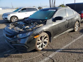2020 Honda Civic Sedan Sport with VIN 2HGFC2F86LH506332, listed as a Copart auction lot 41873105 with 86,640 mi miles and Salvage Title. Bid and sale history available at carsss.com. Image 1.