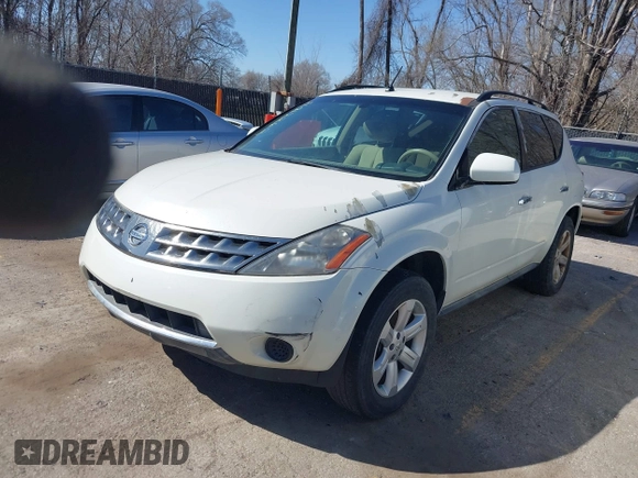 2007 Nissan Murano S with VIN JN8AZ08W67W642298, listed as a IAAI auction lot 41812262 with 175,703 mi miles and . Bid and sale history available at DreamBid. Image 2.