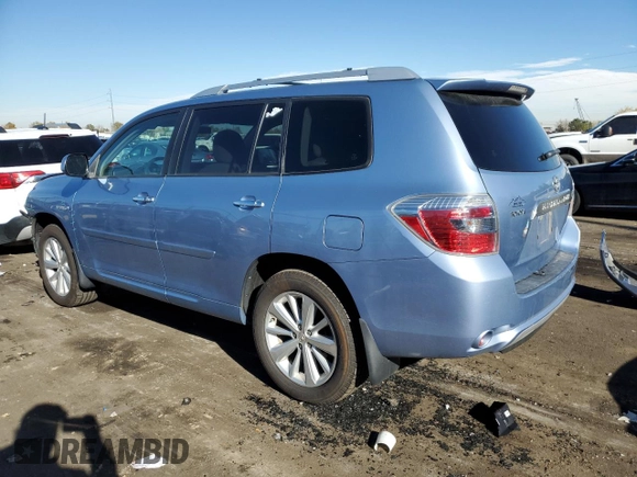 2009 Toyota Highlander Hybrid with VIN JTEEW41A792029155, listed as a Copart auction lot 81242524 with 184,839 mi miles and Salvage Title. Bid and sale history available at carsss.com. Image 2.