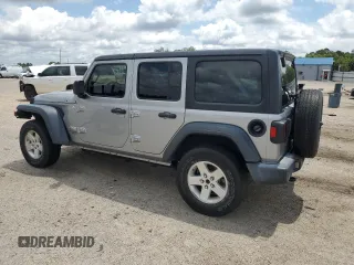 2018 Jeep Wrangler Unlimited Sport S with VIN 1C4HJXDG2JW136211, listed as a Copart auction lot 60080455 with 66,107 mi miles and Salvage title. Bid and sale history available at DreamBid. Image 2.