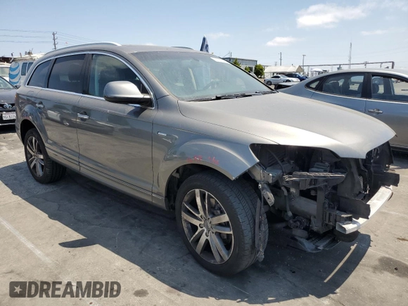 2015 Audi Q7 Premium Plus with VIN WA1LGAFE5FD012965, listed as a Copart auction lot 63712265 with 64,851 mi miles and Salvage title. Bid and sale history available at DreamBid. Image 4.