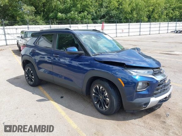 2022 Chevrolet TrailBlazer LT with VIN KL79MPSL7NB061107, listed as a IAAI auction lot 40087203 with 17,855 mi miles. Bid and sale history available at carsss.com. Image 1.