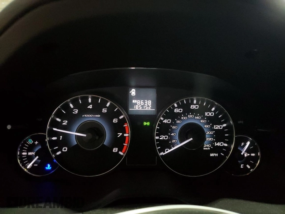 2012 Subaru Legacy Premium with VIN 4S3BMAG62C1015160, listed as a Copart auction lot 50499135 with 185,152 mi miles and Salvage title. Bid and sale history available at DreamBid. Image 9.