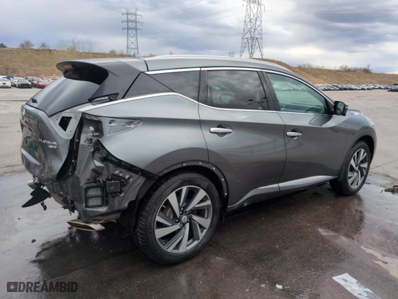 2015 Nissan Murano SL with VIN 5N1AZ2MH9FN206799, listed as a Copart auction lot 50927125 with 98,098 mi miles and Salvage Title. Bid and sale history available at carsss.com. Image 3.