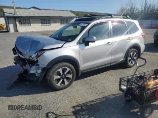 2018 Subaru Forester Premium with VIN JF2SJAGC5JH576148, listed as a Copart auction lot 55021285 with 55,714 mi miles and Salvage Title. Bid and sale history available at DreamBid. Image 1.