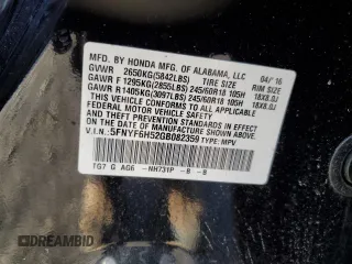 2016 Honda Pilot EX-L with VIN 5FNYF6H52GB082359, listed as a Copart auction lot 42704885 with 90,084 mi miles and Salvage Title. Bid and sale history available at carsss.com. Image 13.