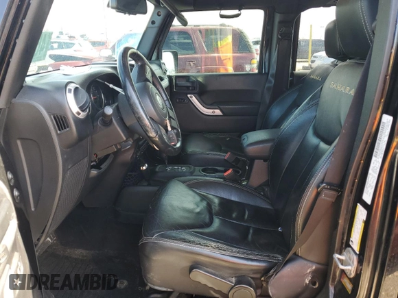 2014 Jeep Wrangler Unlimited Sahara with VIN 1C4BJWEG1EL107711, listed as a Copart auction lot 46976855 with 0 mi miles and Salvage Title. Bid and sale history available at carsss.com. Image 7.