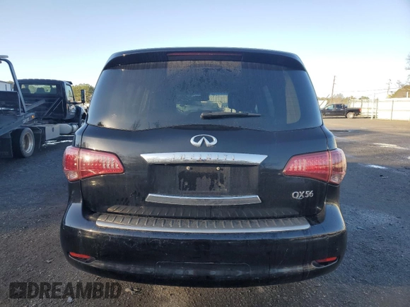 2013 Infiniti QX56 with VIN JN8AZ2NF2D9530334, listed as a Copart auction lot 43047735 with 165,203 mi miles and Salvage title. Bid and sale history available at DreamBid. Image 6.