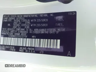 2025 Toyota Sienna XSE z VIN 5TDDRKEC2SS232704, wystawiony jako IAAI lot #41282047 z przebiegiem 2 064 mil mil oraz . Historia ofert i sprzedaży dostępna na DreamBid. Obrazek 9.