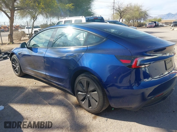 2024 Tesla Model 3 Long Range with VIN 5YJ3E1EB2RF758998, listed as a IAAI auction lot 41861108 with 14,531 mi miles and . Bid and sale history available at DreamBid. Image 3.