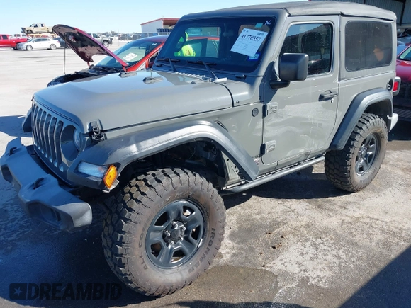 2018 Jeep Wrangler Sport S with VIN 1C4GJXAG4JW283209, listed as a IAAI auction lot 41770557 with 34,041 mi miles and . Bid and sale history available at DreamBid. Image 6.
