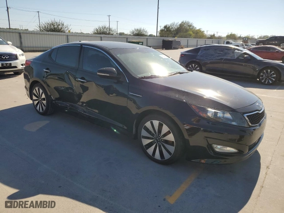 2012 Kia Optima SX with VIN 5XXGR4A66CG073102, listed as a Copart auction lot 74834154 with 108,249 mi miles and Salvage Title. Bid and sale history available at carsss.com. Image 4.