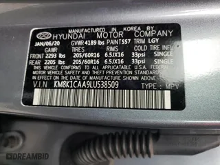 2020 Hyundai Kona SE with VIN KM8K1CAA9LU538509, listed as a Copart auction lot 51357775 with 15,558 mi miles and Non Repairable. Bid and sale history available at carsss.com. Image 10.