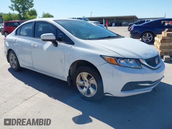 2015 Honda Civic LX with VIN 19XFB2F59FE045943, listed as a IAAI auction lot 42312404 with 108,679 mi miles and . Bid and sale history available at DreamBid. Image 1.