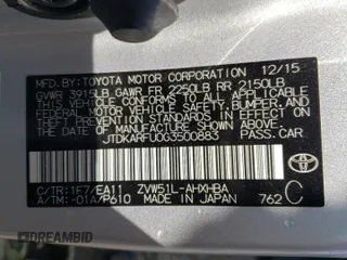 2016 Toyota Prius Four z VIN JTDKARFU0G3500883, wystawiony jako Copart lot #55211615 z przebiegiem 117 528 mil mil oraz Czysty tytuł • Clean title. Historia ofert i sprzedaży dostępna na DreamBid. Obrazek 12.