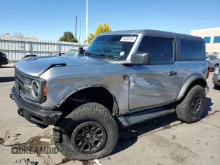 2023 Ford Bronco with VIN 1FMDE5CP7PLB26062, listed as a Copart auction lot 76208154 with 17,688 mi miles and Salvage Title. Bid and sale history available at carsss.com. Image 1.