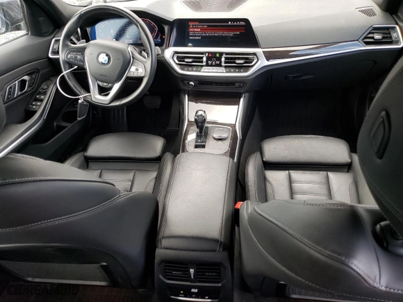 2020 BMW 3 Series 330i xDrive with VIN WBA5R7C0XLFH54654, listed as a Copart auction lot 43041405 with 37,766 mi miles and Salvage Title. Bid and sale history available at carsss.com. Image 8.