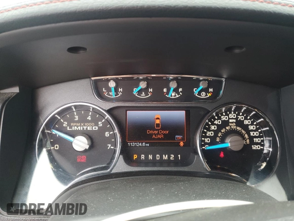 2013 Ford F-150 XL with VIN 1FTFW1ET8DFB03249, listed as a Copart auction lot 57122515 with 113,124 mi miles and Salvage title. Bid and sale history available at DreamBid. Image 9.