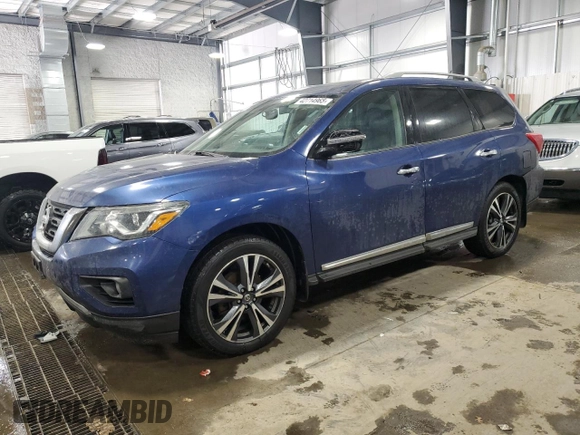 2017 Nissan Pathfinder SV with VIN 5N1DR2MM1HC641910, listed as a Copart auction lot 42714965 with 163,183 mi miles and Non Repairable. Bid and sale history available at carsss.com. Image 1.
