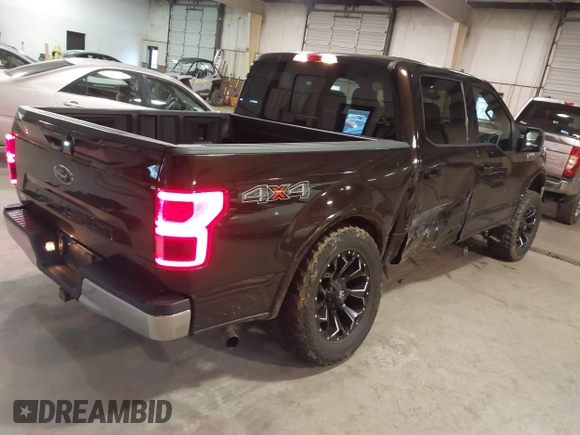 2020 Ford F-150 XL with VIN 1FTEW1E59LFA21655, listed as a IAAI auction lot 41509827 with 107,918 mi miles. Bid and sale history available at carsss.com. Image 4.