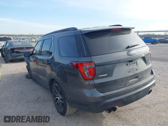 2019 Ford Explorer Sport with VIN 1FM5K8GT3KGA71276, listed as a IAAI auction lot 41865180 with 73,952 mi miles and . Bid and sale history available at carsss.com. Image 3.