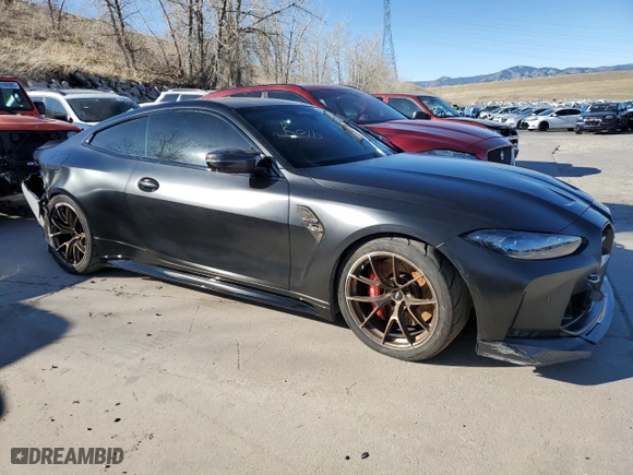 2022 BMW M4 Competition xDrive with VIN WBS43AZ0XNCK22593, listed as a Copart auction lot 48216625 with 19,447 mi miles and Salvage Title. Bid and sale history available at carsss.com. Image 4.