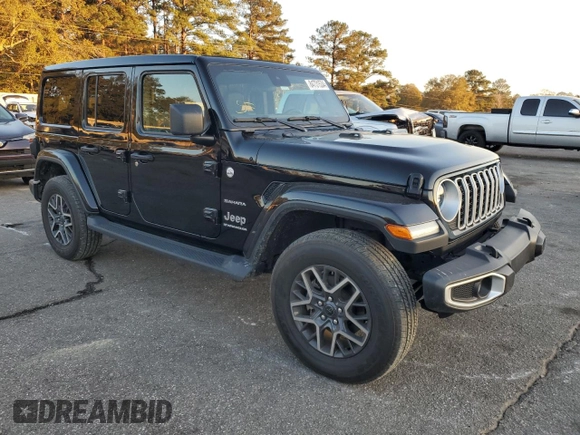 2024 Jeep Wrangler Sahara with VIN 1C4PJXENXRW118401, listed as a Copart auction lot 84731534 with 6,895 mi miles and Salvage Title. Bid and sale history available at DreamBid. Image 4.