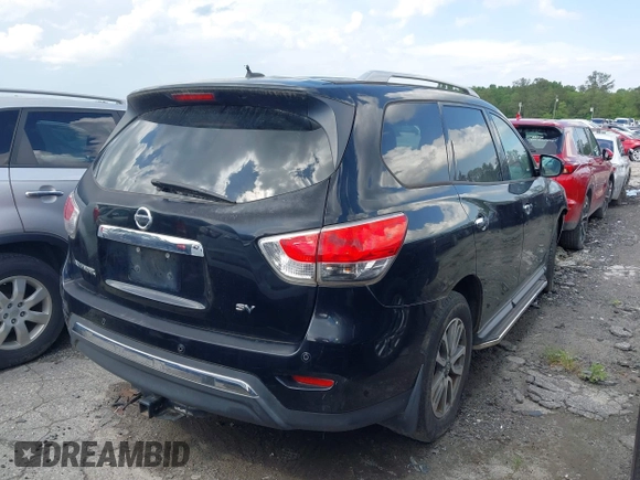 2013 Nissan Pathfinder SL with VIN 5N1AR2MN3DC678446, listed as a IAAI auction lot 41632006 with 191,228 mi miles and . Bid and sale history available at DreamBid. Image 4.